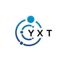yxt-Buchstaben-Technologie-Logo-Design auf weißem Hintergrund. yxt kreative Initialen schreiben es Logo-Konzept. yxt-Briefgestaltung. vektor