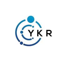 ykr-Buchstaben-Technologie-Logo-Design auf weißem Hintergrund. ykr kreative initialen schreiben es logokonzept. ykr Briefgestaltung. vektor