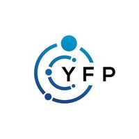 yfp-Buchstaben-Technologie-Logo-Design auf weißem Hintergrund. yfp kreative Initialen schreiben es Logo-Konzept. YFP-Briefdesign. vektor