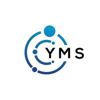 yms brev teknik logotyp design på vit bakgrund. yms kreativa initialer bokstaven det logotyp koncept. yms bokstavsdesign. vektor