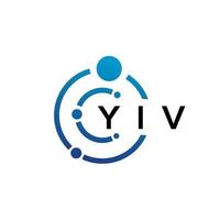 YIV-Brief-Technologie-Logo-Design auf weißem Hintergrund. yiv kreative Initialen schreiben es Logo-Konzept. yiv Briefgestaltung. vektor