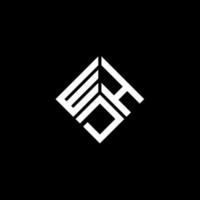 whd brev logotyp design på svart bakgrund. whd kreativa initialer brev logotyp koncept. whd bokstavsdesign. vektor