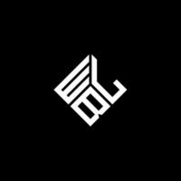 wlb brev logotyp design på svart bakgrund. wlb kreativa initialer bokstavslogotyp koncept. wlb bokstavsdesign. vektor