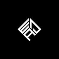 WDA-Brief-Logo-Design auf schwarzem Hintergrund. wda kreative Initialen schreiben Logo-Konzept. wda Briefgestaltung. vektor