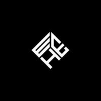 weh-Buchstaben-Logo-Design auf schwarzem Hintergrund. weh kreative Initialen schreiben Logo-Konzept. weh Briefgestaltung. vektor