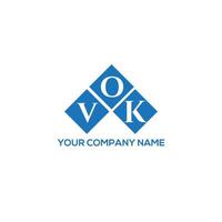 vok kreative Initialen schreiben Logo-Konzept. Vok-Brief-Design.Vok-Brief-Logo-Design auf weißem Hintergrund. vok kreative Initialen schreiben Logo-Konzept. Vok-Brief-Design. vektor