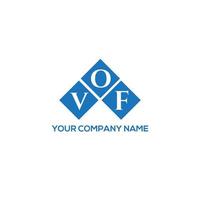 vof-Brief-Logo-Design auf weißem Hintergrund. vof kreative Initialen schreiben Logo-Konzept. vof Briefgestaltung. vektor