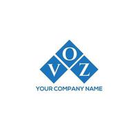 voz-Brief-Logo-Design auf weißem Hintergrund. voz kreative Initialen schreiben Logo-Konzept. voz Briefgestaltung. vektor