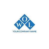 wol kreativa initialer brev logotyp koncept. wol letter design.wol letter logo design på vit bakgrund. wol kreativa initialer brev logotyp koncept. wol bokstavsdesign. vektor