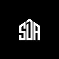 sda-Brief-Design.sda-Brief-Logo-Design auf schwarzem Hintergrund. sda kreative Initialen schreiben Logo-Konzept. sda-Brief-Design.sda-Brief-Logo-Design auf schwarzem Hintergrund. s vektor