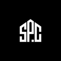 spc-Brief-Logo-Design auf schwarzem Hintergrund. spc kreative Initialen schreiben Logo-Konzept. spc-Briefgestaltung. vektor