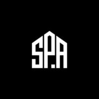 spa brev design. spa brev logotyp design på svart bakgrund. spa kreativa initialer brev logotyp koncept. spa brev design. spa brev logotyp design på svart bakgrund. s vektor