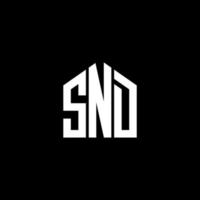 snd brev logotyp design på svart bakgrund. snd kreativa initialer brev logotyp koncept. snd bokstavsdesign. vektor