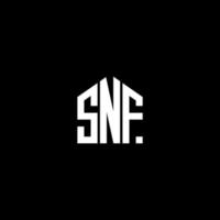 snf-Brief-Logo-Design auf schwarzem Hintergrund. snf kreative Initialen schreiben Logo-Konzept. snf Briefgestaltung. vektor