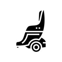 gyroscooter mit sitzglyphensymbol-vektorillustration vektor