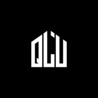 qlu-Buchstaben-Design. qlu-Buchstaben-Logo-Design auf schwarzem Hintergrund. qlu kreative Initialen schreiben Logo-Konzept. qlu-Buchstaben-Design. qlu-Buchstaben-Logo-Design auf schwarzem Hintergrund. q vektor