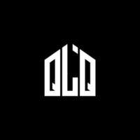 qlq-Brief-Logo-Design auf schwarzem Hintergrund. qlq kreative Initialen schreiben Logo-Konzept. qlq Briefgestaltung. vektor