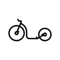rättegång cykel färg ikon vektor illustration
