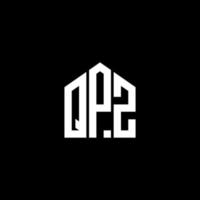 qpz brev logotyp design på svart bakgrund. qpz kreativa initialer brev logotyp koncept. qpz bokstavsdesign. vektor