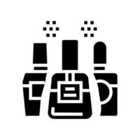 Nagellack-Glyphen-Symbol-Vektor-Illustration vektor