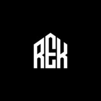 rek letter design.rek letter logotyp design på svart bakgrund. rek kreativa initialer brev logotyp koncept. rek letter design.rek letter logotyp design på svart bakgrund. r vektor
