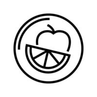 Früchte Kaufhaus Symbol Leitung Vektor Illustration