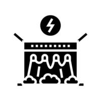 elektriska dam glyph ikonen vektor svart illustration