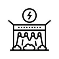 elektrische dammlinie symbol vektor schwarze illustration