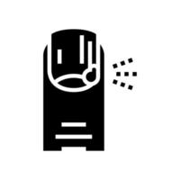 Mykose-Hautkrankheit Glyphen-Symbol-Vektor-Illustration vektor