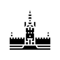 Moskva Kreml glyph ikon vektorillustration vektor