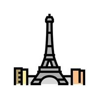 Eiffeltornet färg ikon vektor illustration