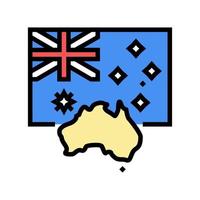 Australien lands flagga färg ikon vektor illustration