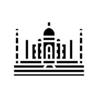 taj mahal glyph ikon vektorillustration vektor