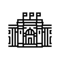 kairo museum linie symbol vektor illustration