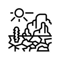 Wild-West-Linie Symbol Vektor Illustration