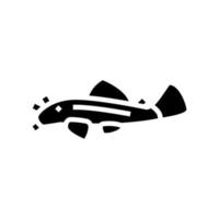 Borstenose Pleco Glyphe Symbol Vektor Illustration