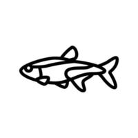 Tetras Aquarium Fischlinie Symbol Vektor Illustration