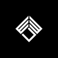 Wwu-Brief-Logo-Design auf schwarzem Hintergrund. wwu kreative Initialen schreiben Logo-Konzept. Wwu Briefgestaltung. vektor