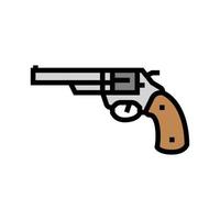 Pistole Revolver Farbsymbol Vektor Illustration