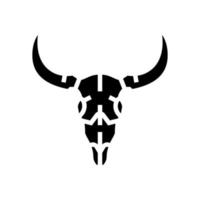 dödskalle bull glyf ikon vektorillustration vektor