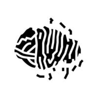 gehackter Kohl Glyph Symbol Vektor Illustration