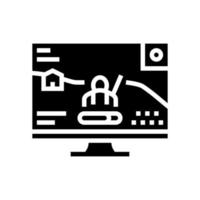 Battle Royale-Videospiel-Glyphen-Symbol-Vektorillustration vektor