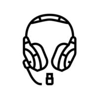 Headset drahtlose Videospiellinie Symbol Vektor Illustration