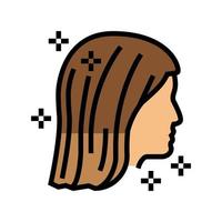 lange haare farbe symbol vektor illustration