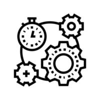 Arbeitsprozess Zeitlinie Symbol Vektor Illustration