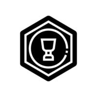 goldenes spielmedaillon glyph symbol vektorillustration vektor