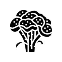 Brokkoli-Vitamin-Pflanzen-Glyphen-Symbol-Vektor-Illustration vektor