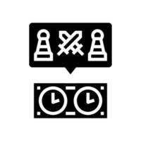 Sport-Schach-Glyphen-Symbol-Vektor-Illustration vektor