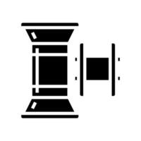 Glyph-Symbol-Vektorillustration für Spulenabwasserzubehör vektor