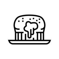 Dessert Schokolade Linie Symbol Vektor Illustration